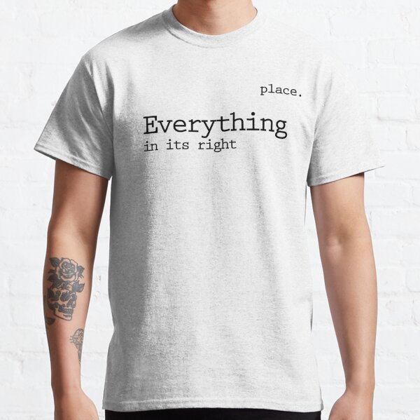 Everything in its right place (black) Classic T-Shirt RB1910 product Offical radiohead Merch
