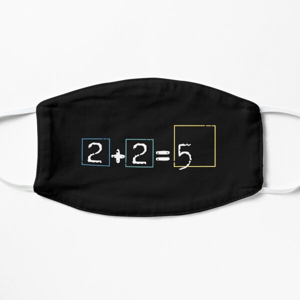2+2=5, radiohead inspired Flat Mask RB1910 product Offical radiohead Merch